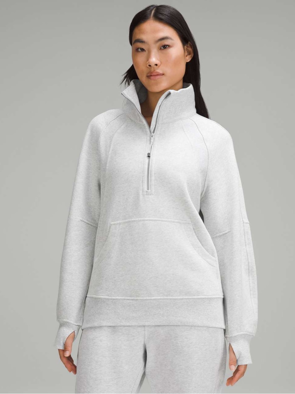 Lululemon Scuba Oversized Funnel-Neck Half Zip *Long Heathered Core Ultra Light